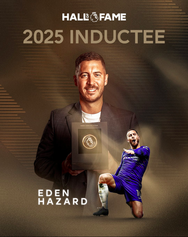 Hazard Inducted Into The Premier League Hall of Fame