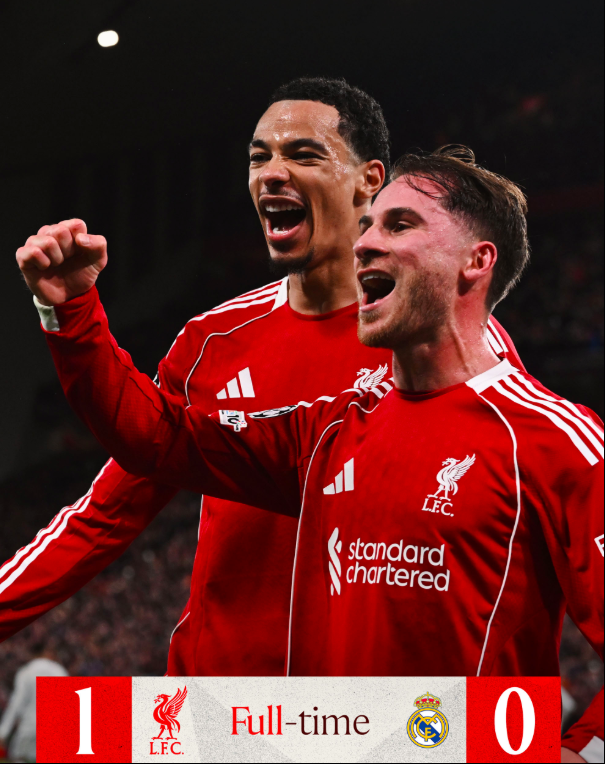 Liverpool Edge Real Madrid 1-0 At Anfield