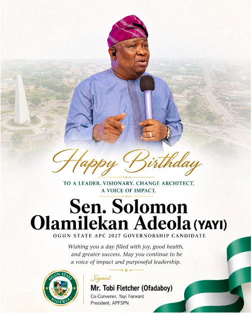 Fletcher Hails Senator Yayi’s 56th Birthday