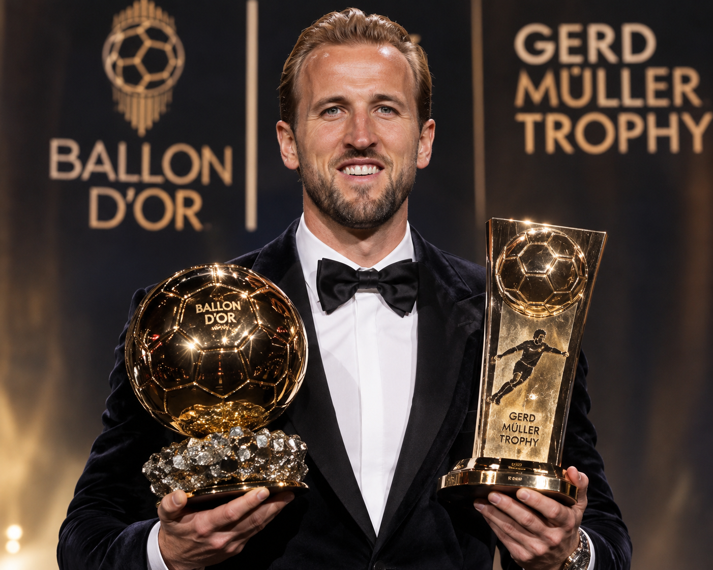 Kane Completes Historic Ballon d’Or and Gerd Müller Trophy Double